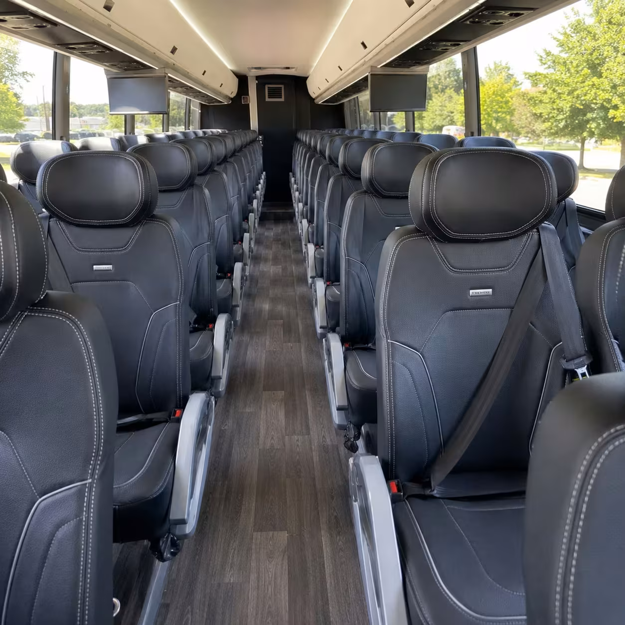 modesto charter bus rental interior