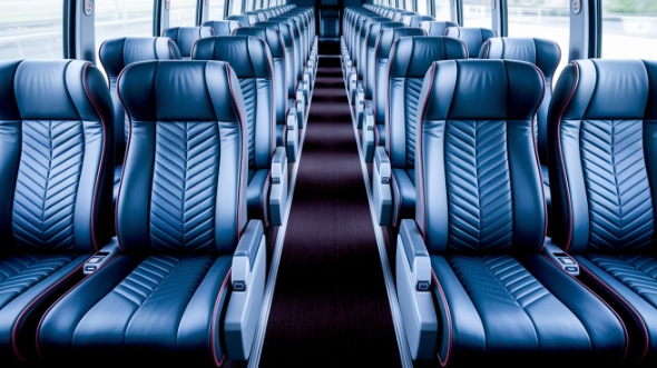 modesto 50 passenger charter bus inside