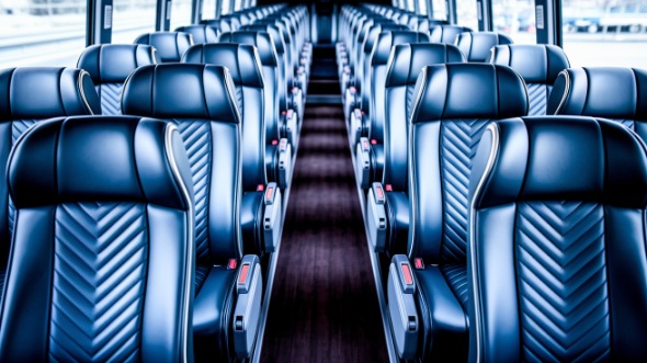 modesto 54 passenger charter bus inside