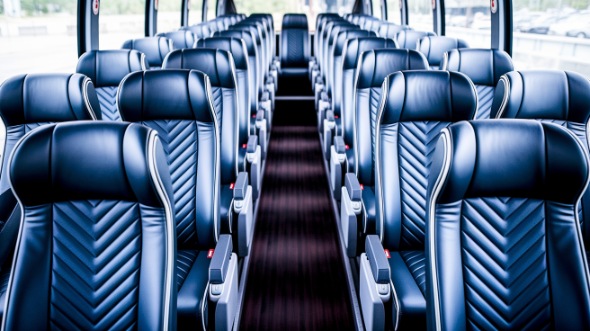 modesto 56 passenger charter bus inside