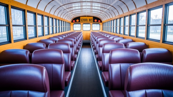 school bus rental interior turlock